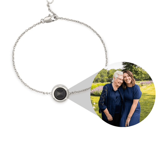 Personligt armbånd med kabelkæde og foto
